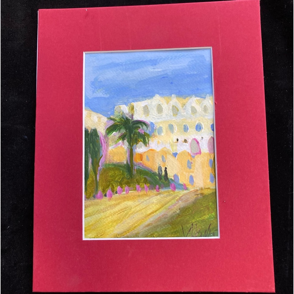 “Africa ” “An Original Watercolor /Mixed Media Painting Matted 5"x7"